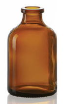 Picture of 200 ml injection vial, amber, type 2 moulded glass