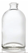 Picture of 200 ml injection vial, clear, type 2 moulded glass