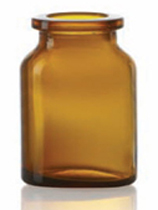 Picture of 30 ml injection vial, amber, type 3 moulded glass